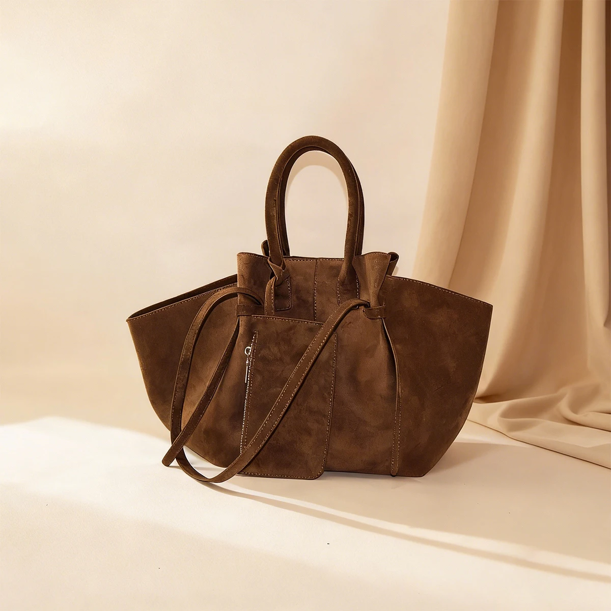 JIOMAY 2026 Damen Neue Vintage Tragetasche Große Wildleder Schultertasche Retro Hochwertige Handtasche und Unterarmtasche – Detail 11