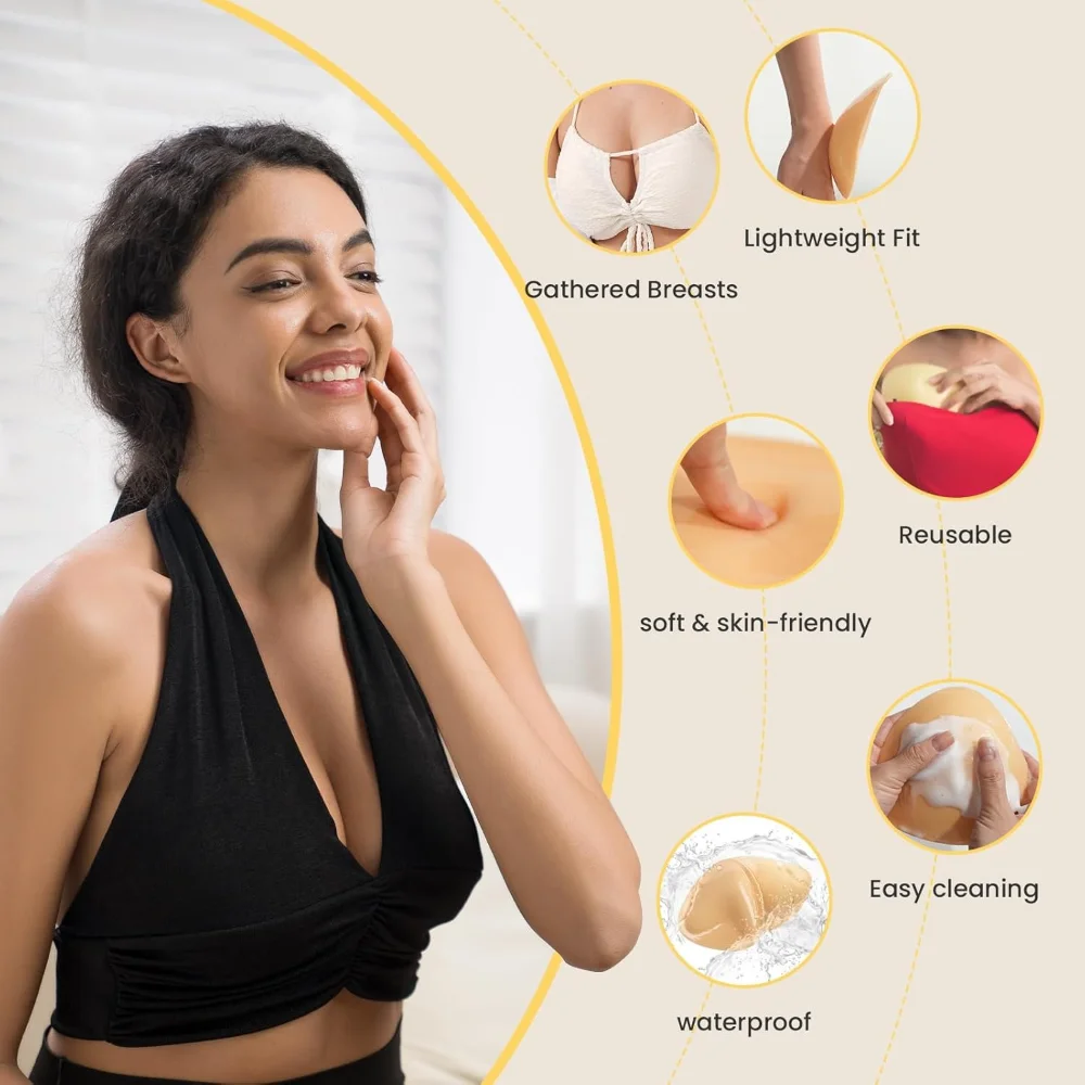 Новый липкий бюстгальтер, силиконовые самоклеящиеся вставки Ultra Boost, подушечки, многоразовые самоклеящиеся подушечки для бюстгальтера с эффектом пуш-ап для купальника-бикини
