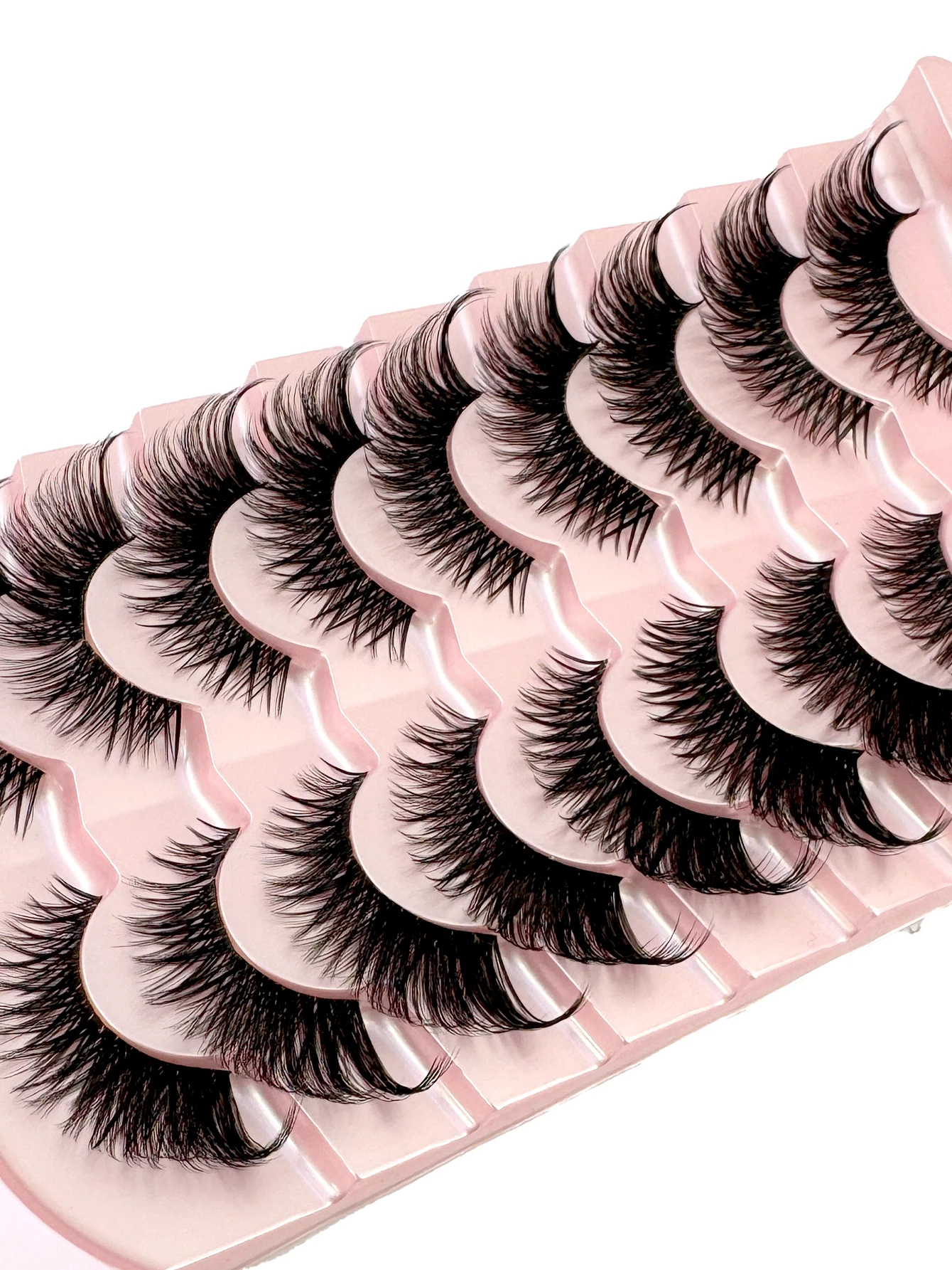 3D eyelashes, 9 pairs, artificial mink eyelashes, fluffy eyelashes, naturally soft and crossed, heavy makeup extension, gift,