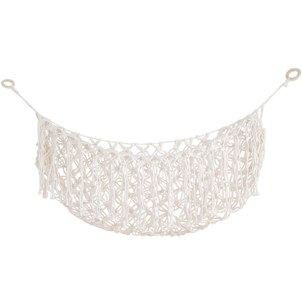 

Fruit Vegetable Net Bag Hanging Macrame Hammock Kitchen Storage Baskets Under Cabinet Veggie Organizer Home Accessory Breathing