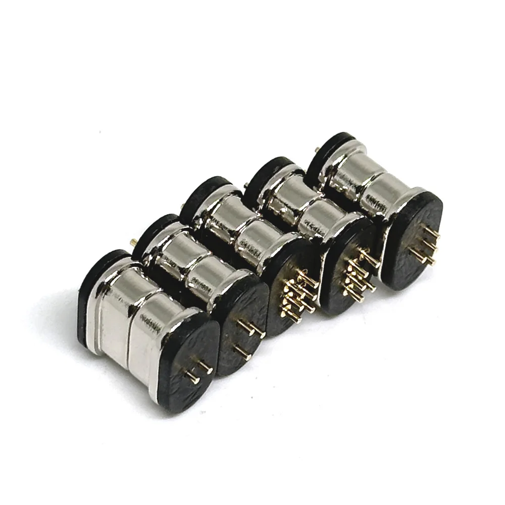 1/2/6/10 Pair 5V 2A Pogo Pin 2P 3P 4P 5P 6P Female 2.54mm Spring Loaded DC Power Socket waterproof Magnetic Connector