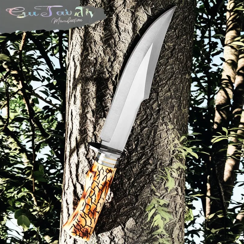 Straight knife fruit knife multi-function knife tactical knife camping knife home high hardness sharp knife