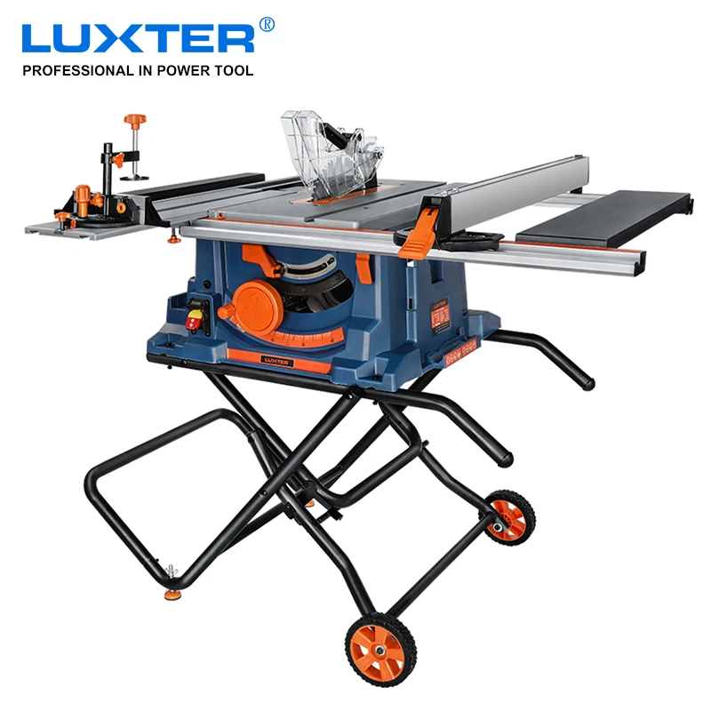 LUXTER 10 Inch Woodworking Table Saw 1800W Table Saw with foldable stand Multi-Functional Wood Cutting Saws