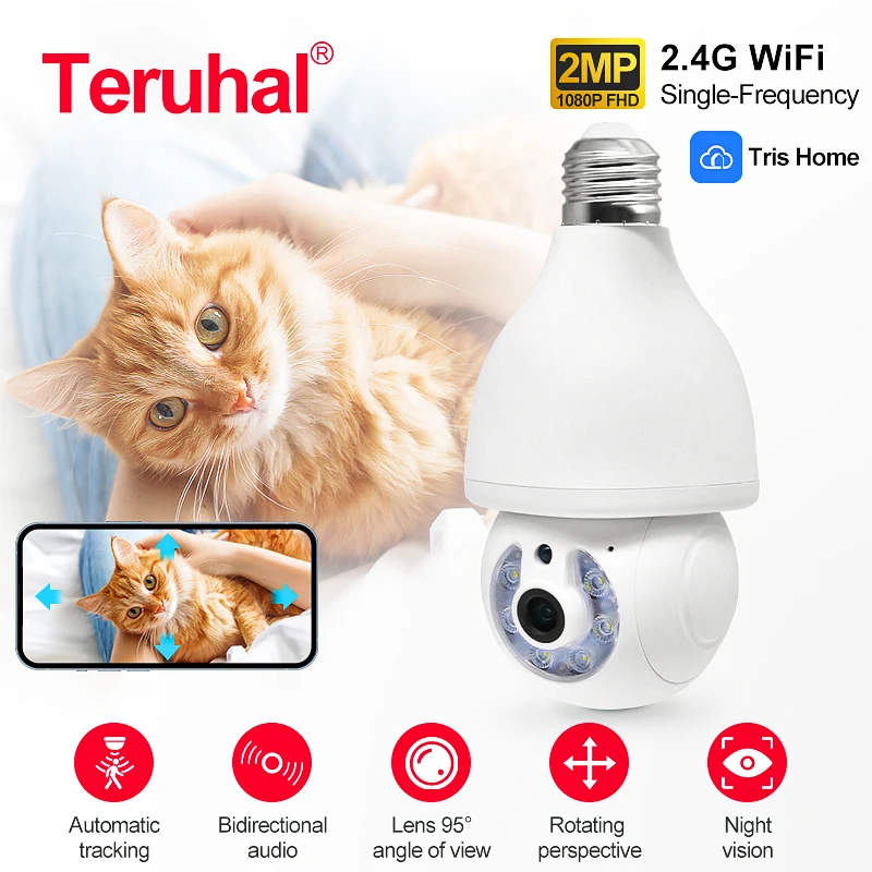 

1080P HD Wireless Security Camera with Intelligent Motion Detection Push Alarm Voice Two-Way Call Full Color Night Vision