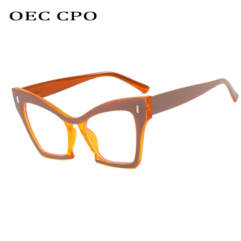 

Vintage Cat Eye Glasses Women 2024 Fashion Unisex Polygon Multicolor Spectacles Transparent Eyewear Men Luxury Brand Eyeglass