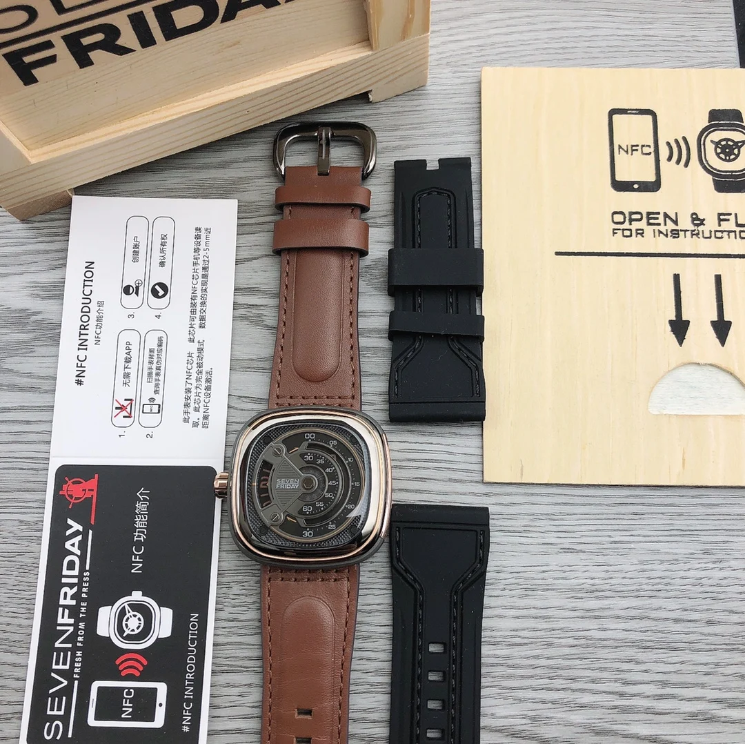 New product SEVEN FRIDAY watch M2B/01 men's automatic mechanical movement M series waterproof fashion luxury brand business gift