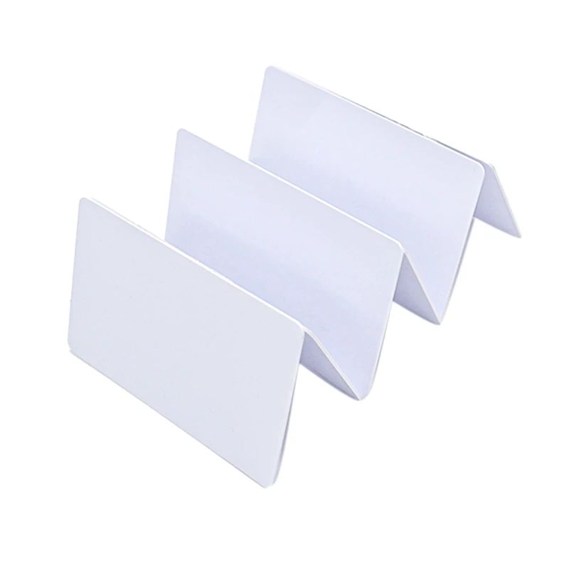 50 PCS UHF 860-960Mhz Long Read Range White Card Passive UHF RFID PVC Card 85.5X54x0.8Mm For Access Management