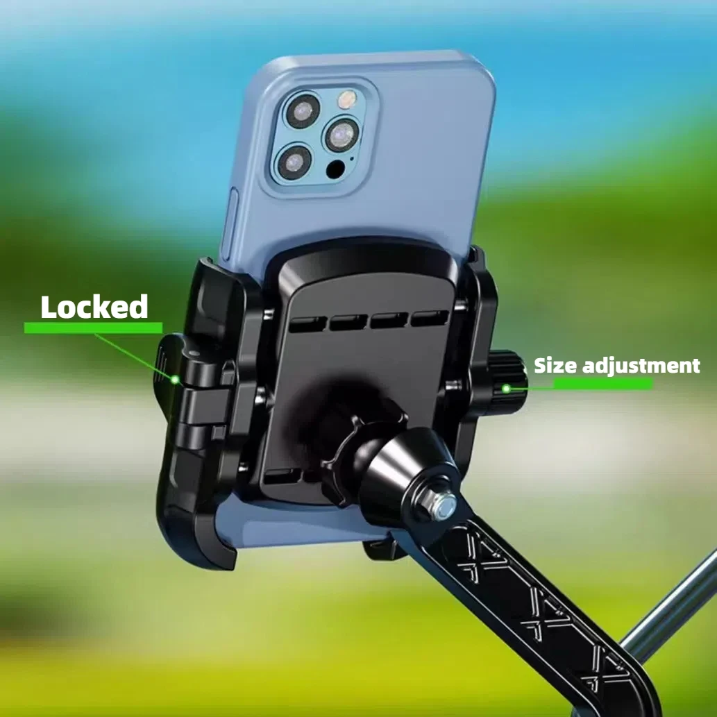 Universal Motorcycle Shockproof GPS Support Bracket 360° Rotatable Phone Holder