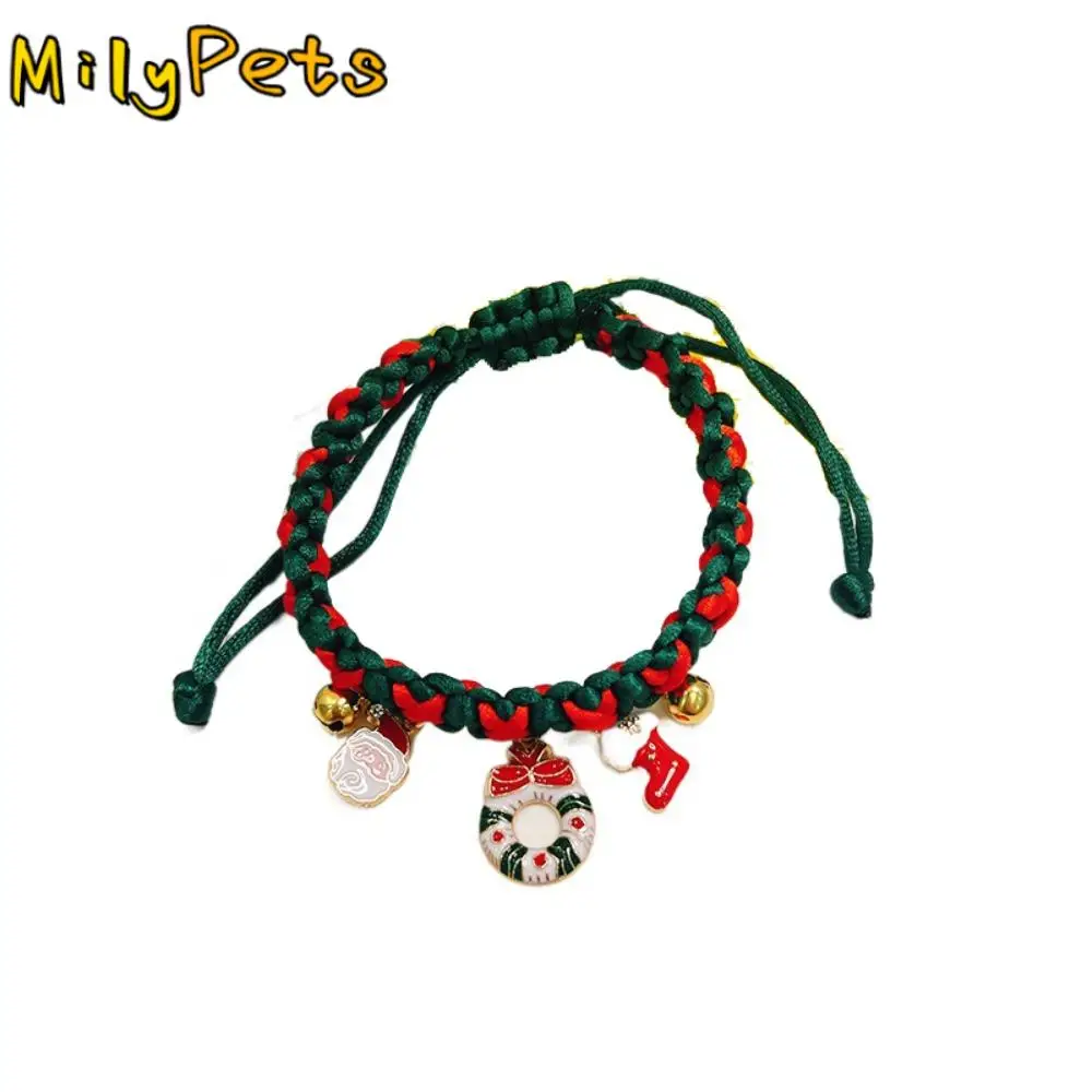 

Pet Accessories Creative Christmas Pet Collar Adjustable Cute Pet Necklace Soft Exquisite Cat Neck Strap Party