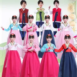 Disfraz de Hanbok para niños y niñas, traje de baile coreano, disfraz de actuación étnica, disfraz nacional Hanbok para hombres y mujeres, vestido para niños