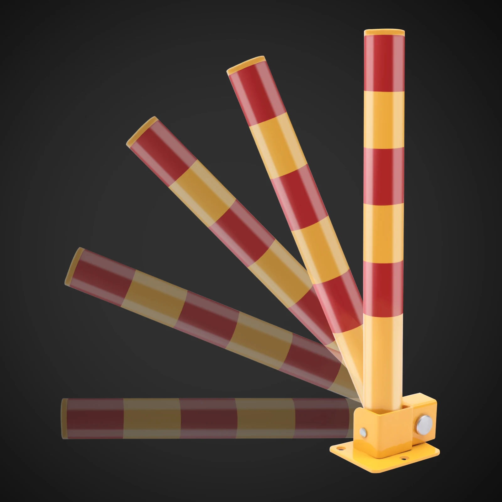 安全ボラード鉄パイプ交通ポストバリア自動ロック駐車ポスト 5.12*4.33*23.62 インチ