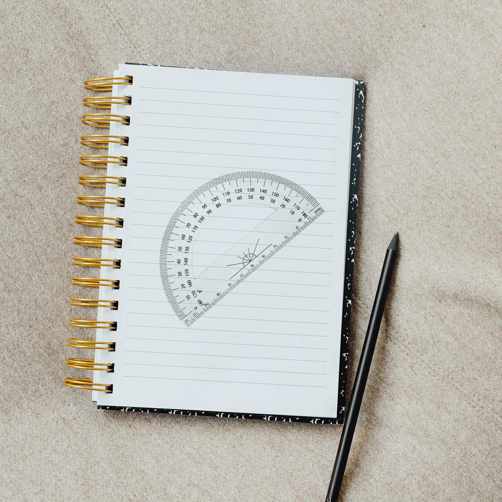 

5 Pcs Protractor 180 Degrees Math Angle Tool Dry Erase Plastic Geometry Stationery Bulk Classroom Portable Measuring Ruler