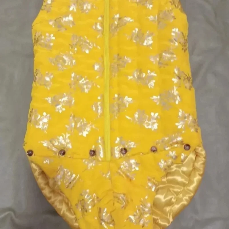 Man's Handmade Floral Long sleeve Jumpsuit Women Filled Cotton Vest Bodysuit Thick Puffy Warm ABDL Adult Onesie Party Clothes