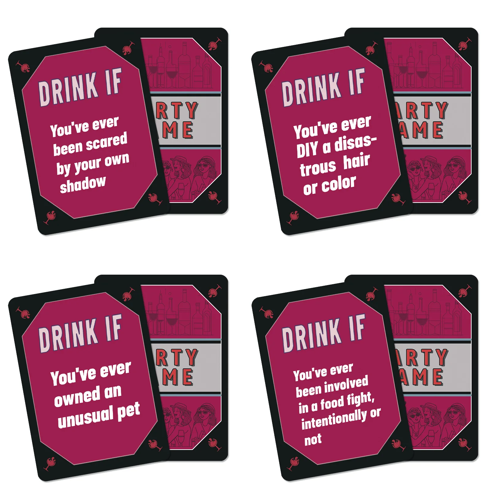 Playing Cards Tabletop English Fun Cards For Multiple Players 50x Board Game With Challenges & Hilarious Questions For Camping