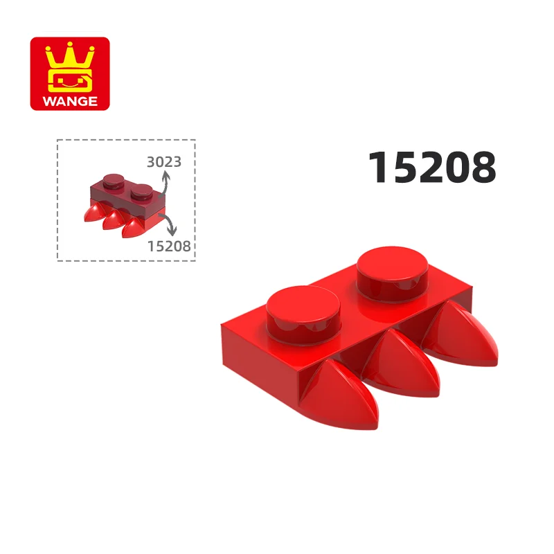 

WANGE 15208 100g/246PCS 1x2 3 Teeth Building Blocks Moc Accessories Compatible With Assembles Brick Children Toys Gift Box