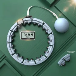 Smart Weighted Fitness Hoop for Women Men Detachable Silent Exercise Hoop With Massage Balls Adjustable Waist Slimming Hoop