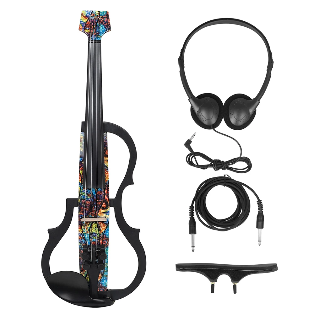 

IRIN 4/4 Electric Violin Carbon Fiber Professional Electric Violin With Shoulder Rests Headphones String Instrument for Practice