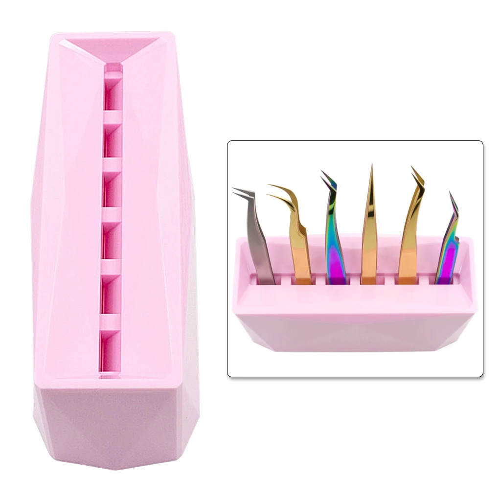 1Pc Acrylic Lash Extension Tweezer Holder Tweezer Display Stand Rack Shelf