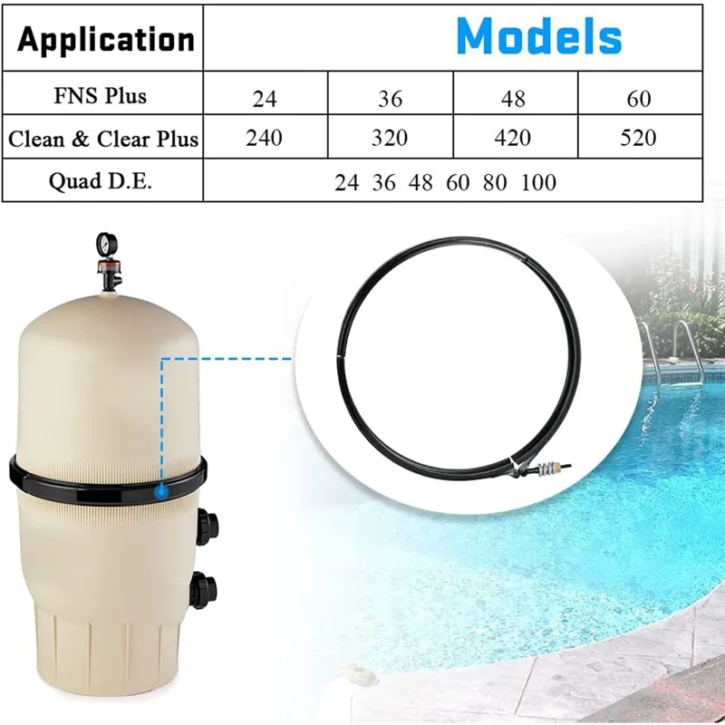 190003 Kit morsetto di controllo della tensione per filtro cartucce Clean & Clear Plus 240 320 420 520 per Pentair FNS Plus