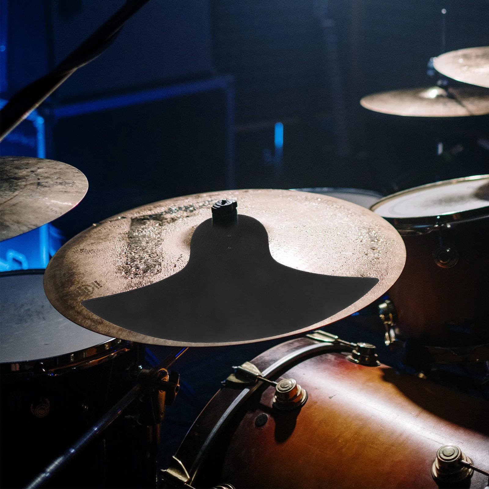 

Cymbal Mute Pad Set 14inch 16inch Drum Rubber Silent Pads Noise Absorbing Black Color Portable Storage Easy Install Musical