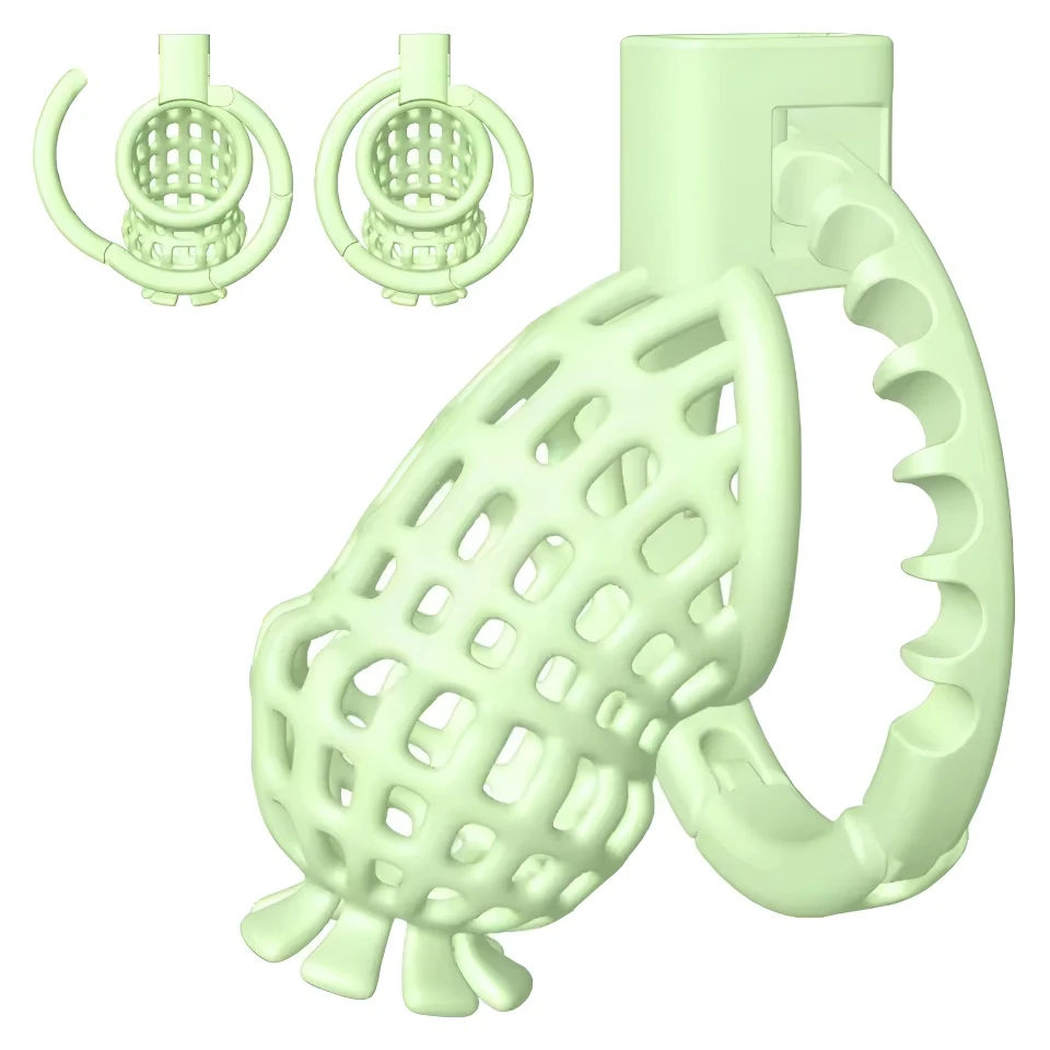 Lock Plastic Cock Cage For Men, Comfortable And Breathable Male Chastity Cage - Orgasm Control, BDSM Fetish Sex Sex Toy Adult