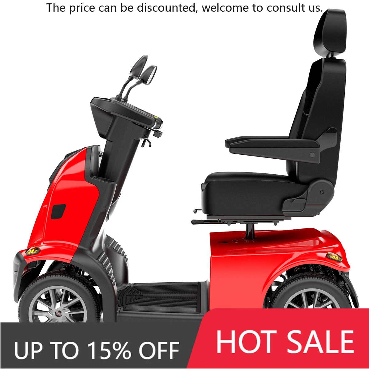

Large Mobility Scooter 1 Um All Terrain Outdoor Travel 4 Wheels Heavy Duty Electric Mobility Scooter