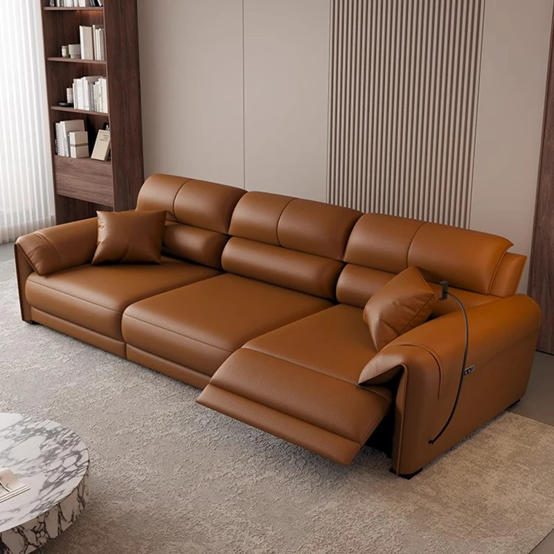 

m Итальянские диваны из натуральной кожи Квартира Спальни Прямые диваны Кино Комфортный диван Мебель m