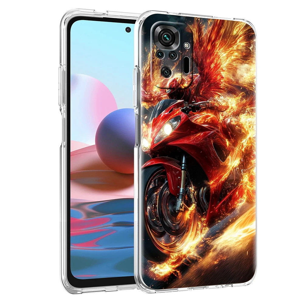 حافظة هاتف شفافة لهاتف Redmi 14C 13C 12C 10C Note 14 13 12 11 K40 K50 Plus Pro 4G 5G غطاء ناعم شل حقائب Fundas للدراجات النارية
