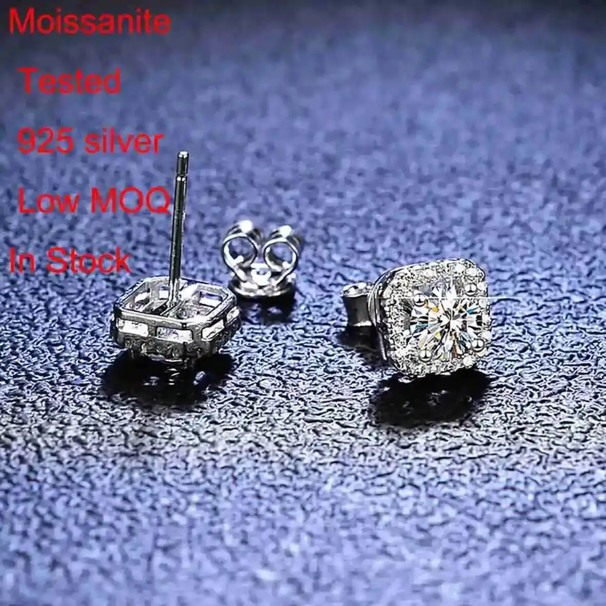925 Sterling Silver Moissanite Earrings White Gold Plated Drop Gemstone Aretes De Plata Fine Jewelry Work