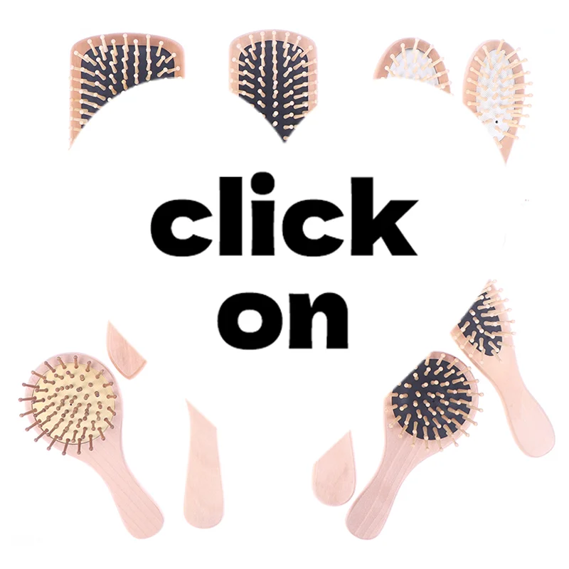 

Массажная щетка для волос Расческа с подушкой безопасности Деревянная расческа для всех типов волос Антистатическая расческа и массажер для кожи головы ИК-дизайн подушки для распутывания волос