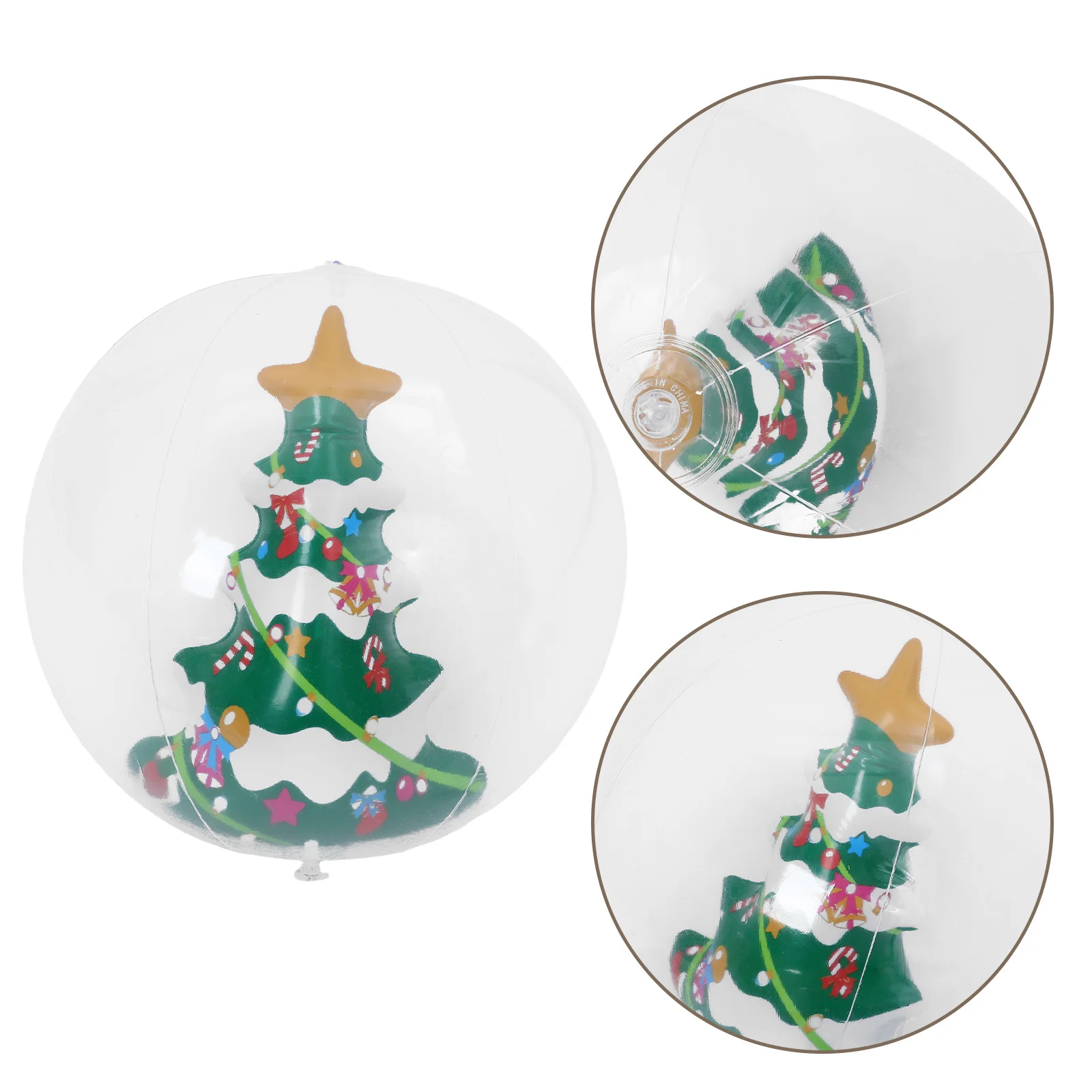 

PVC Inflatable Christmas Ball 138 Inch Xmas Yard Decoration Bright Colors Fast Inflate Effortless Storage Inflatable Decoration