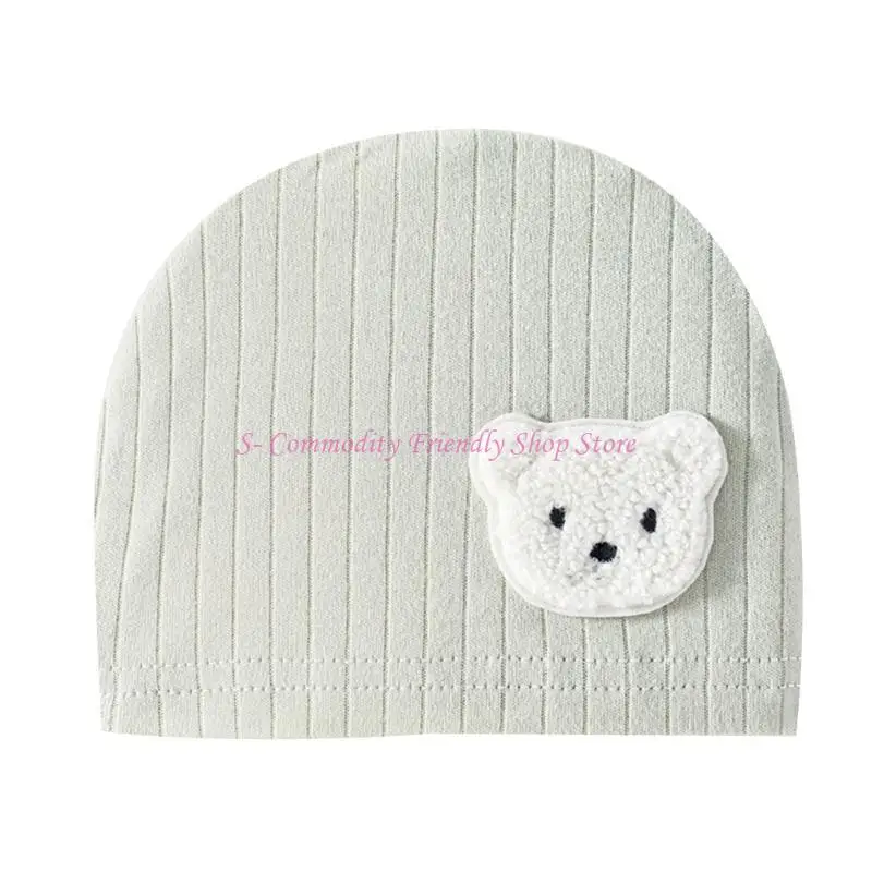 

85AE Cartoon Bear Baby Hat Infant Boy Girls Hats 0-3M Newborns Accessories