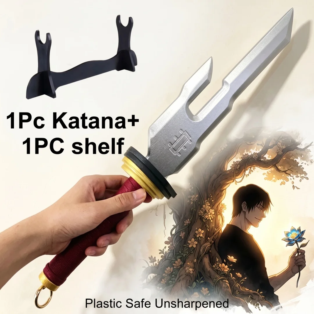 16inch Jujutsu Kaisen Fushiguro Toji Katana With Stand Set Anime Cosplay Prop Sword Ninja Knife Blade 1:1 Scale Plastic Toy Gift
