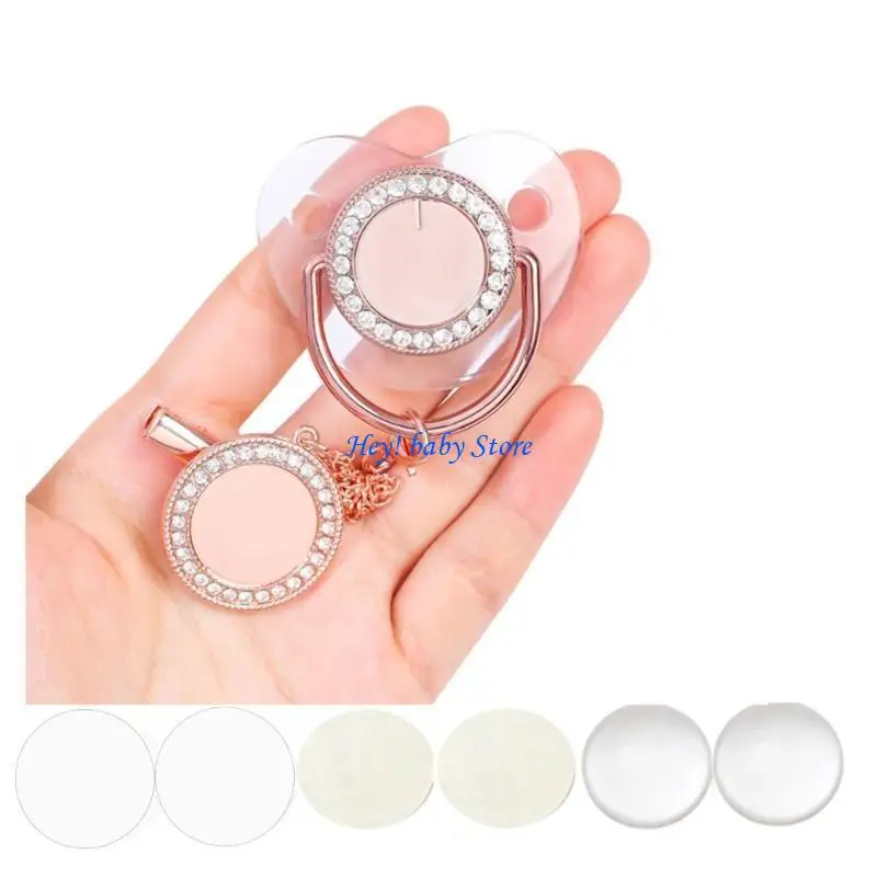 

Q1FE Aluminum Sheet Heat Transfer Pacifier DIY Sublimation Blank Baby Pacifier Clip