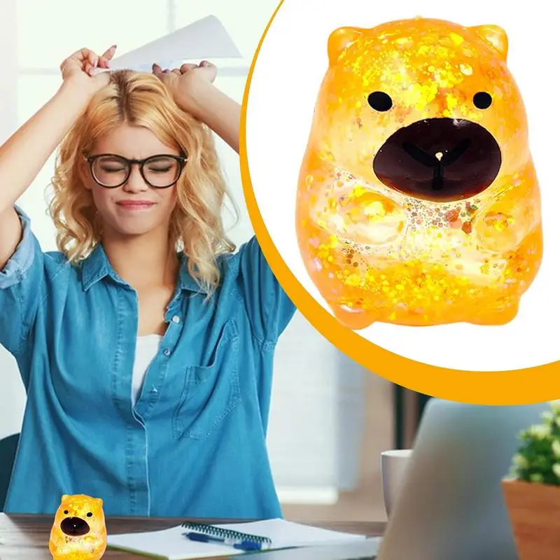 Kid Squeeze Spielzeug Capybara Gummi Squeeze Modell Langsam Rebound Kneifen Spielzeug Für Reisen Zu Hause Im Freien Schule