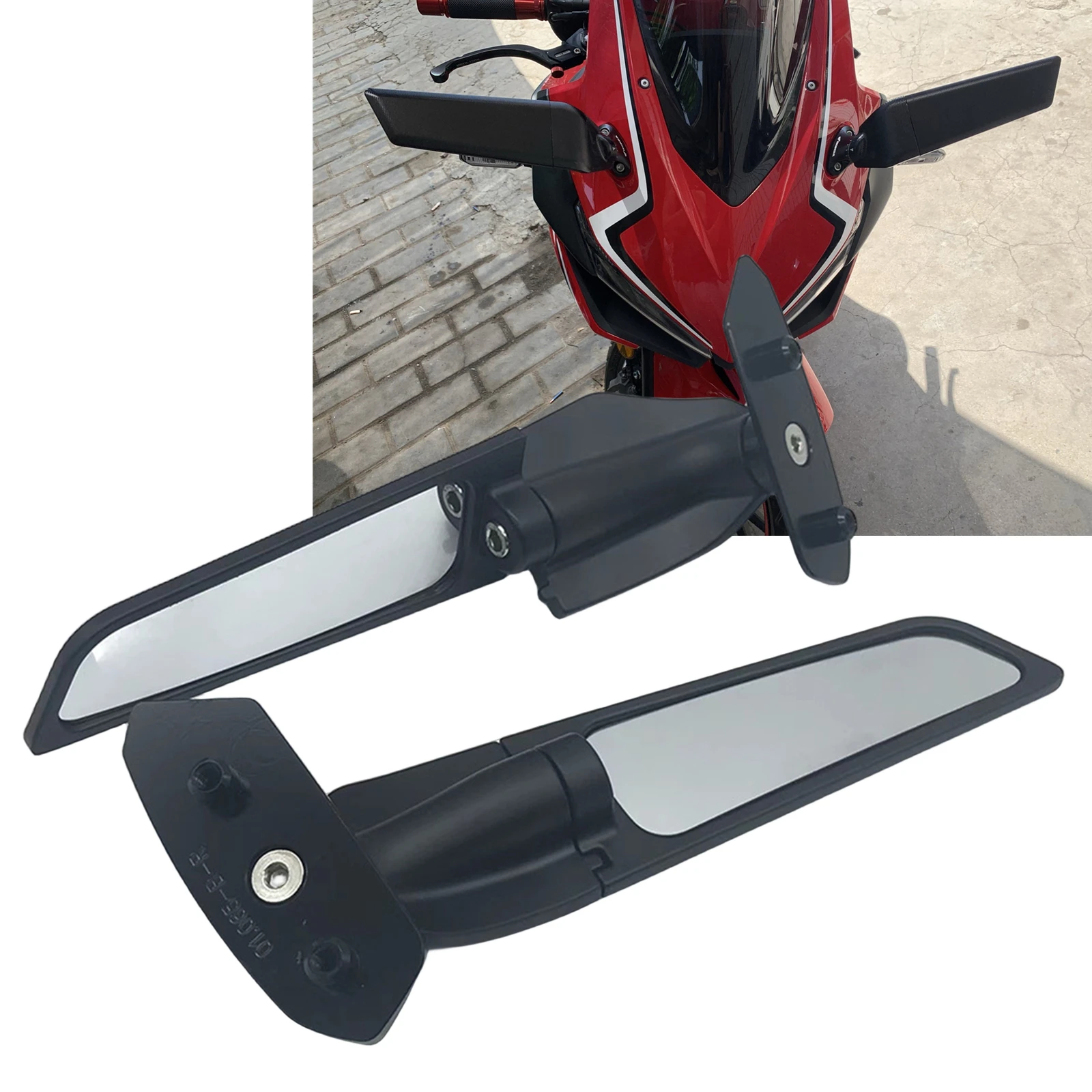 

Olangdn Motorcycle Stablizer Spoiler Rearview Side Adjustable Rear View Reflector Mirror For SUZUKI GSXR 1000 GSX-R 1000R 2017-2