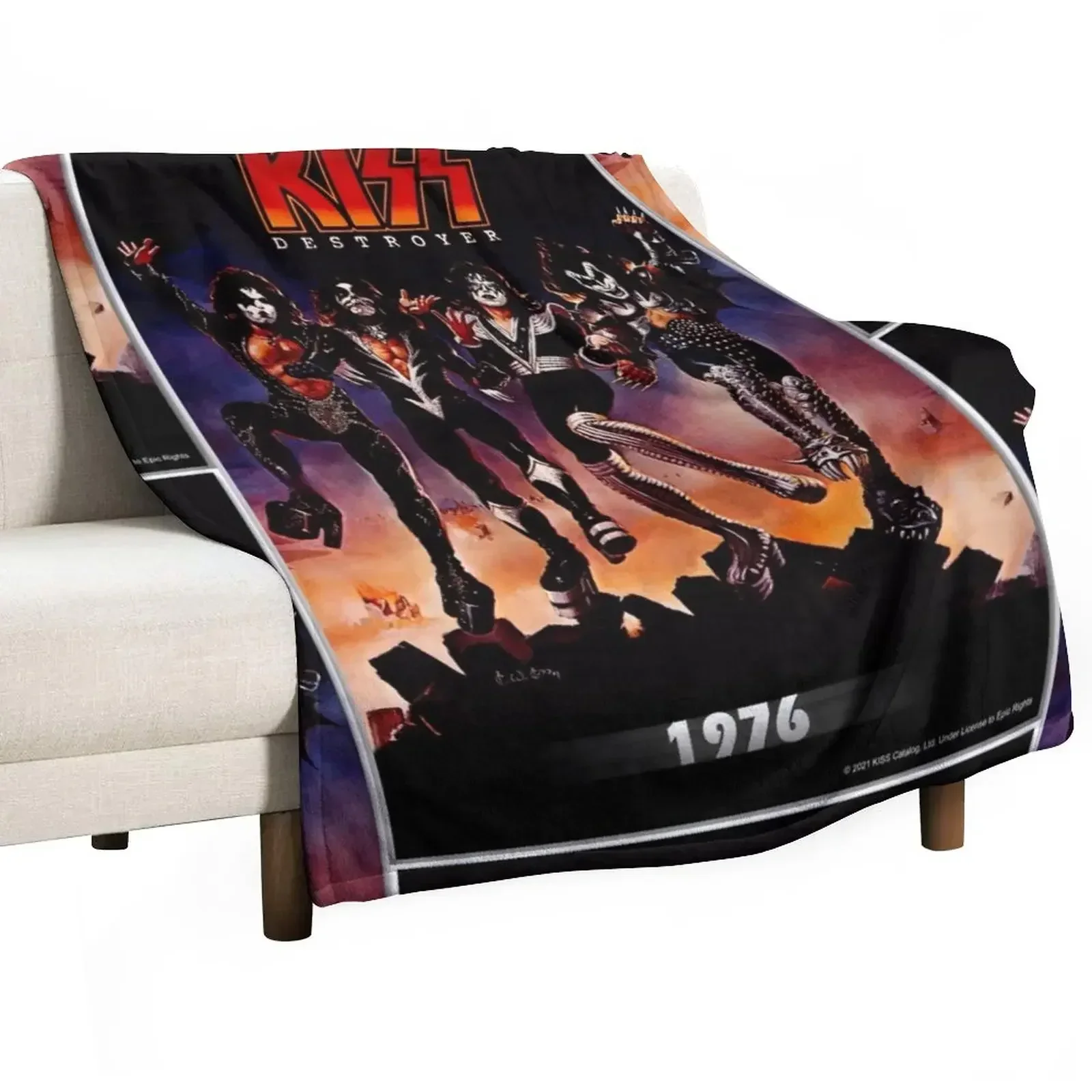 KISS ? the band - Destroyer Year 1976 Throw Blanket For Baby Blankets