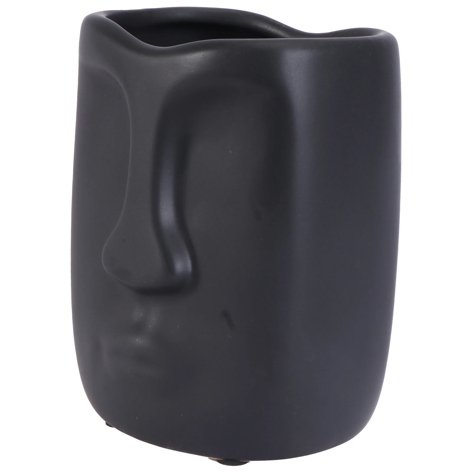 

1Pcs Ceramic Black Human Face Flowerpot Creative Succulent Planter Vase Home Gardening Decorative Desktop Ornament