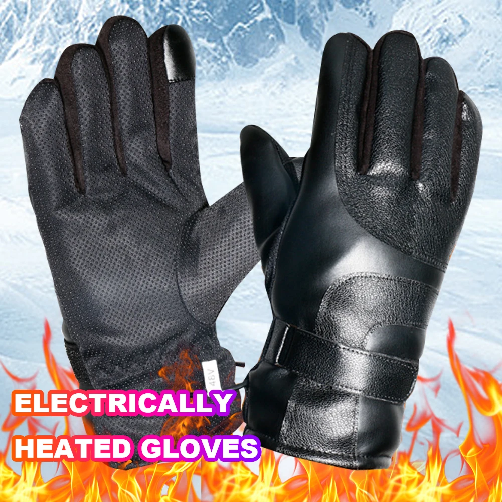 Heated Gloves USB Hand Warmer Electric Thermal Gloves Waterproof Snowboard Cycling Motorcycle Bicycle Ski Outdoor Winter Gloves