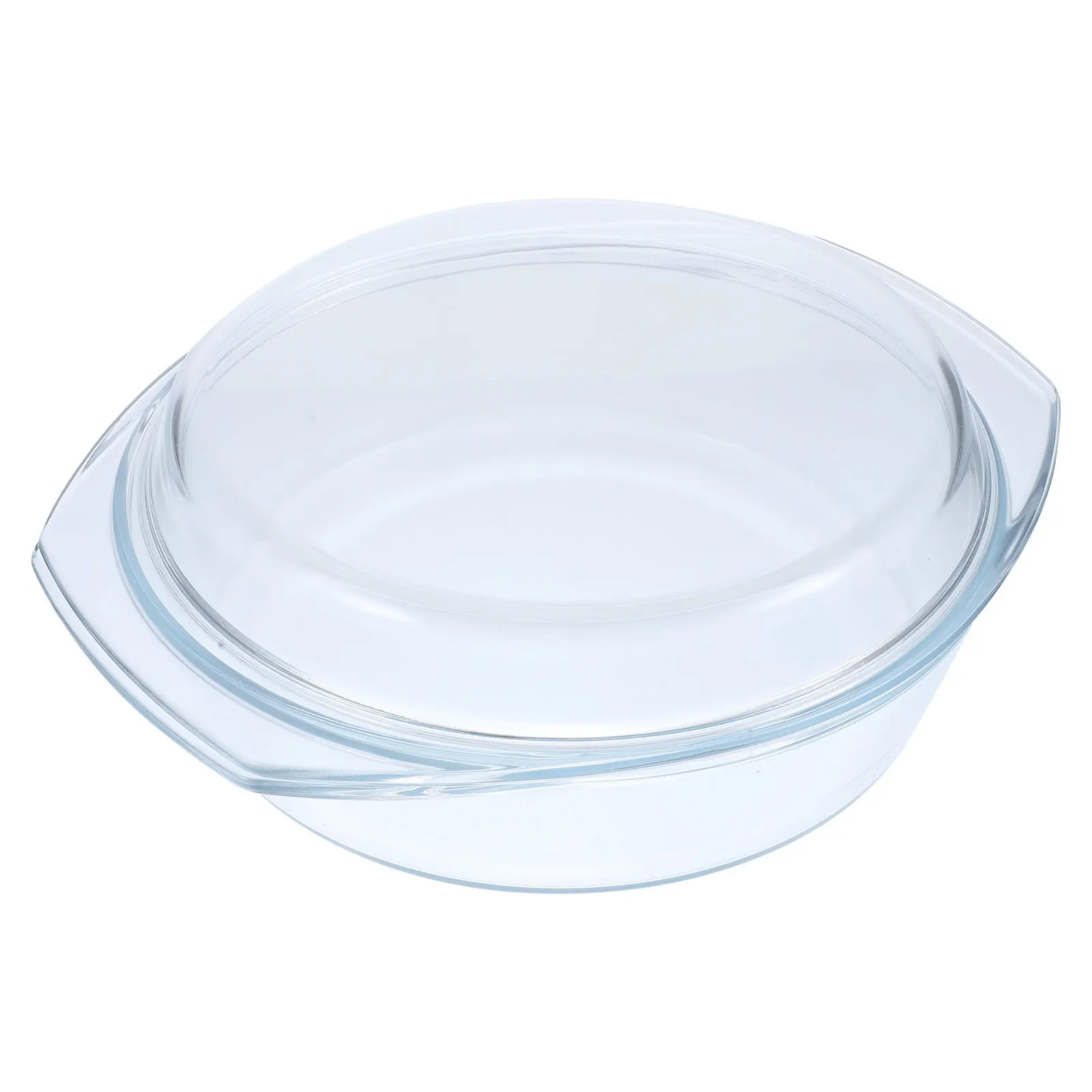 

Glass Casserole with Lid Flat Lid Stackable Clear Covered Glass Casserole Dish Microwave Safe Dishwasher Safe Kitchen Cookware