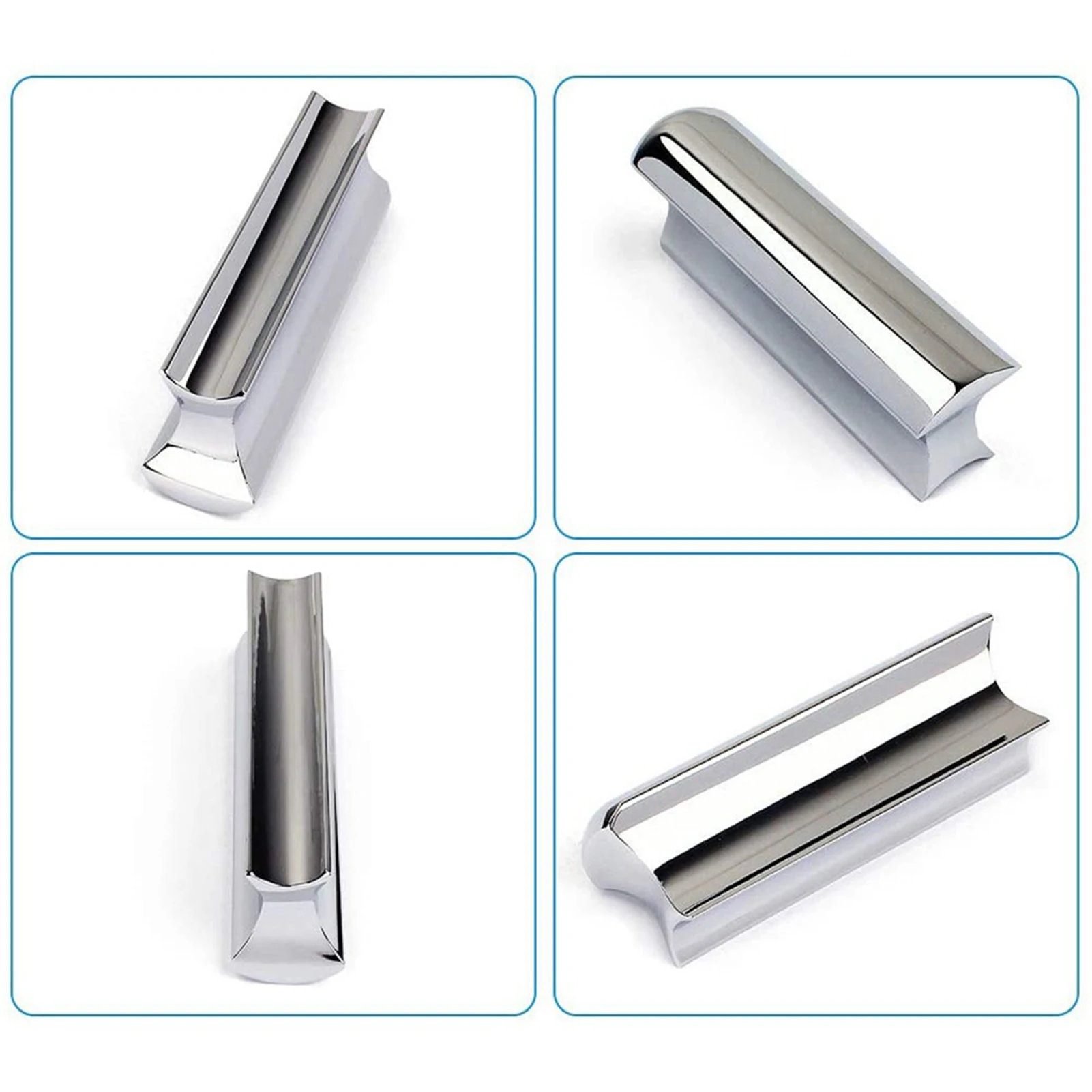 Guitar Slide Tone Bar Stainless Steel Electric Guitar Slide With 4 Metal Pick Electric Guitar Slide Bar Stick Pipe Block