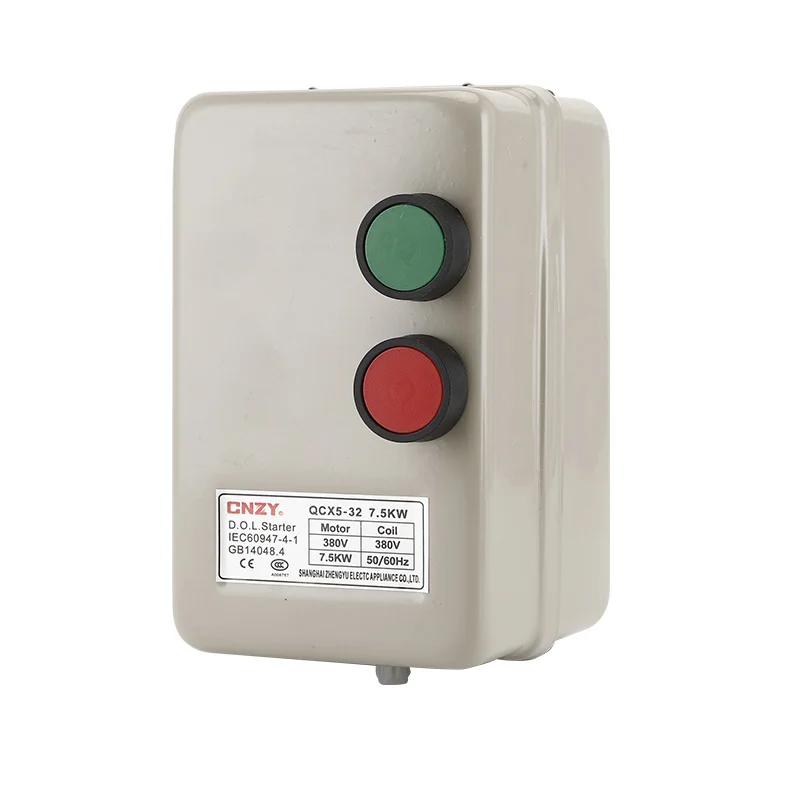 Magnetic starter 7.5KW 220V 380V 24V 110V QCX5-3210 motor start switch QCX2 motor protector 32A motor start button switch