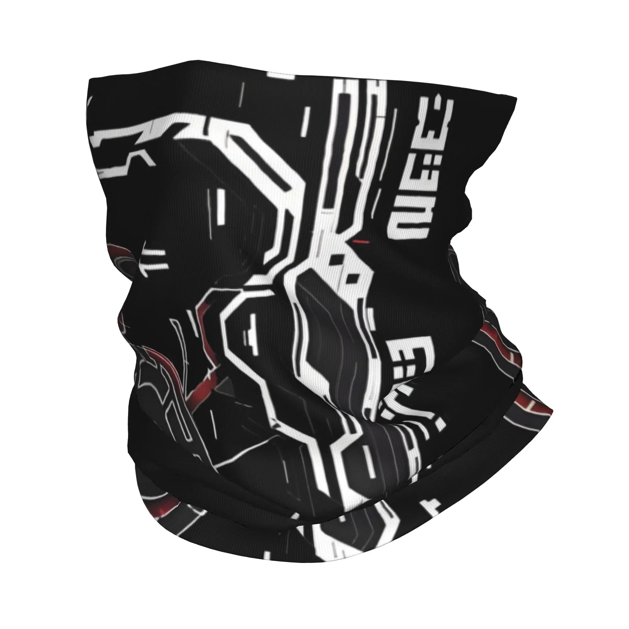 Custom Japanese Techwear Bandana Neck Gaiter for Ski Hunting Women Men Wrap Scarf Future Tech Style Balaclava Warmer