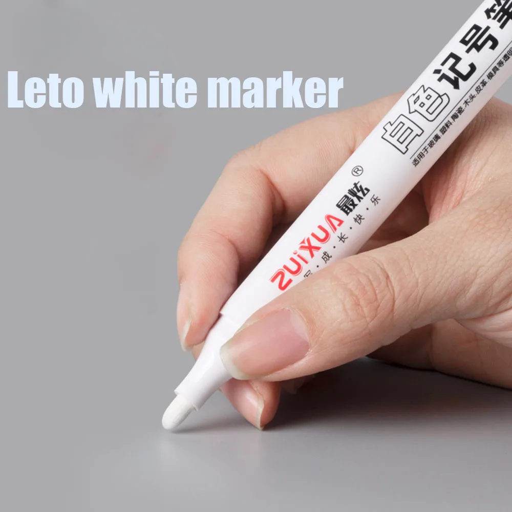 White Tire Painting Stationery Diary Marker Pen Oily Waterproof Graffiti Pens Gel Pencil