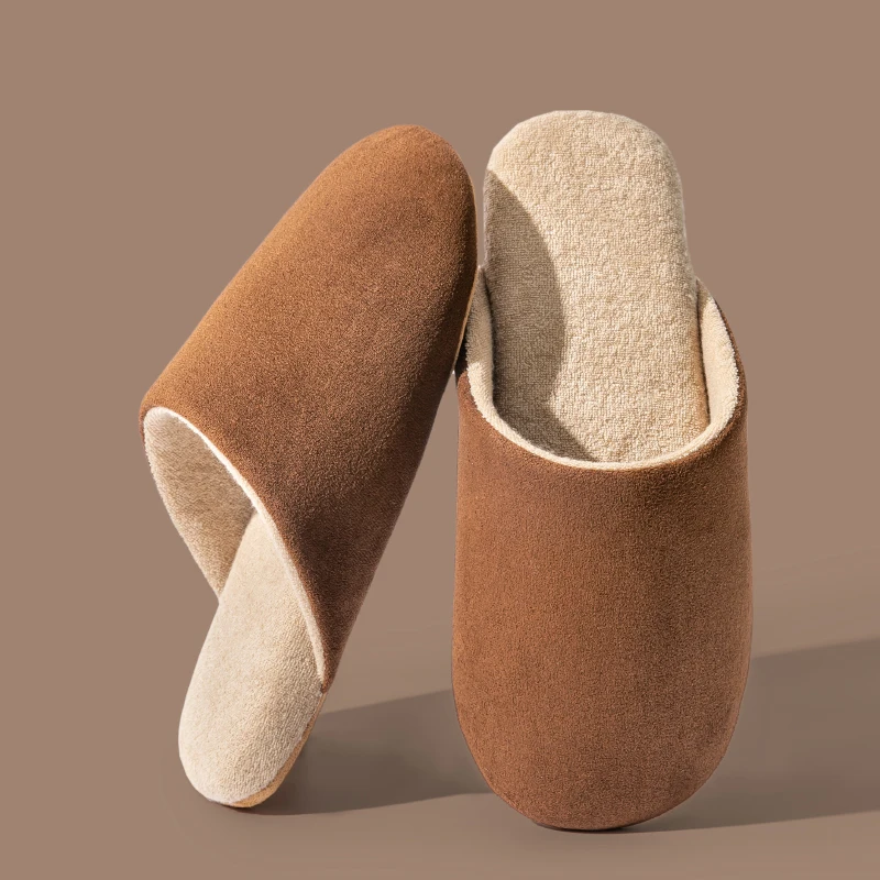 

Autumn and Winter Men's House Shoes Indoor Non-Slip Slippers with Soft Sole Quiet Comfortable Lightweight Slip-Ons for Home