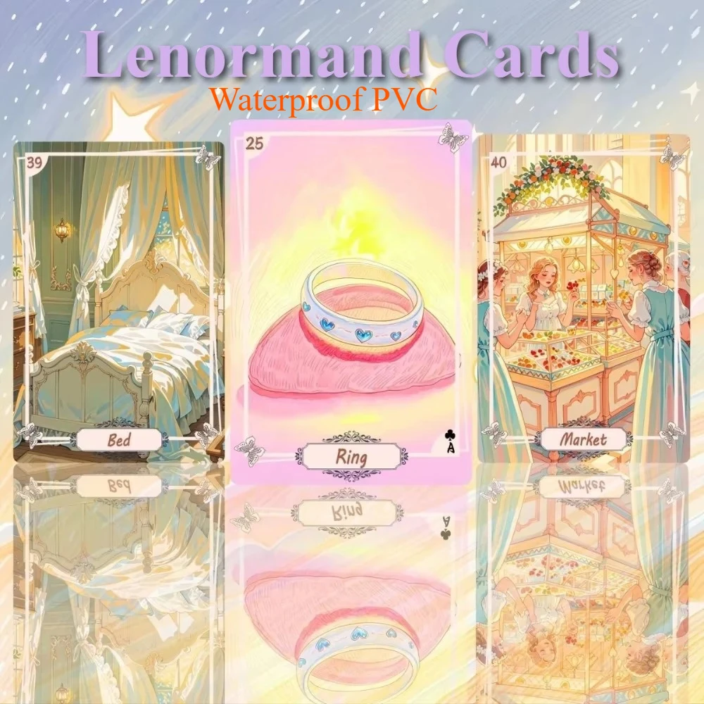 

Колода карт «Бабочка мечты» Lenormand 42, пластиковый матовый ПВХ, водонепроницаемая, восстановленная карта, оракул, астрология, гадание, реквизит для настольных игр