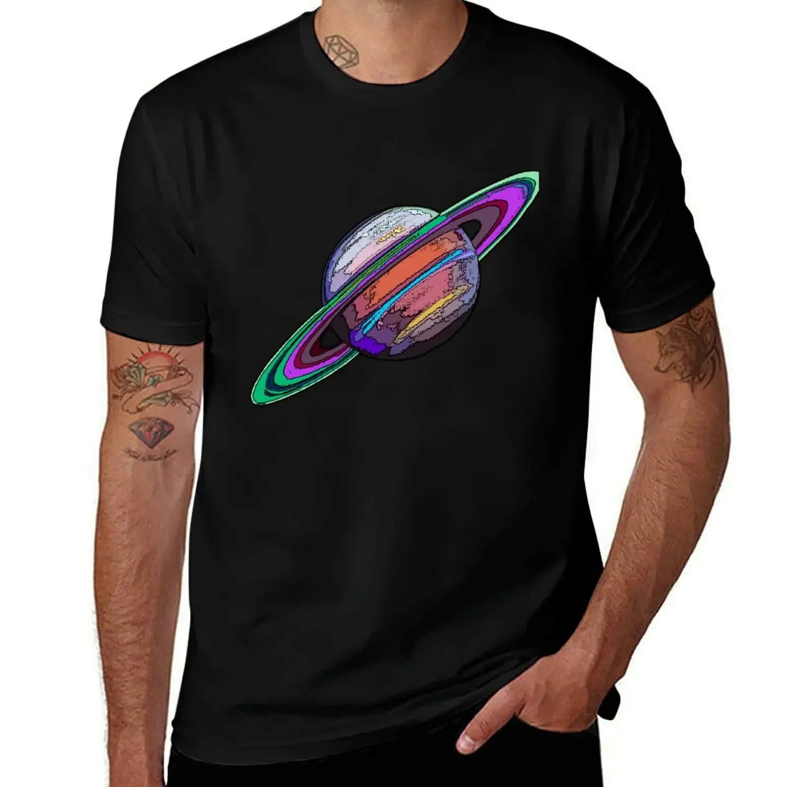 Saturn: The Ringed Planet T-Shirt vintage anime t shirts anime tshirt animal prinfor boys mens champion t shirts