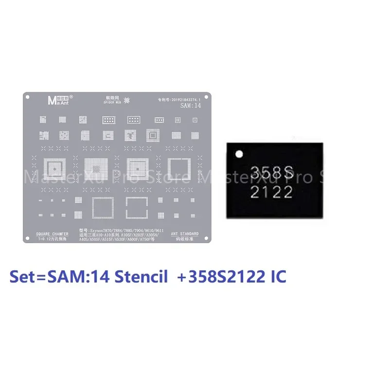 Maant Universal BGA Reballing Stencil For Samsung CPU IC A10 A70 A51 Note 10 S10 Exynos7870 7904 9610 SM5713 S2MU005X03 Repair