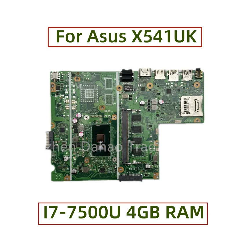 

Для ASUS F541U R541U X541UK X541UJ материнская плата для ноутбука X541UVK С Core I7-7500U 4 Гб ОЗУ