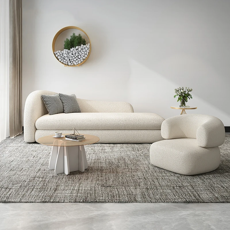 Vintage Relax Sofa minimalistyczna 3-osobowa projektant niezwykła kanapa całe ciało Lambswool czytanie Canape Salon meble do salonu